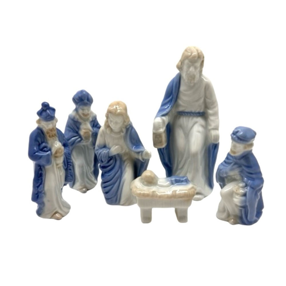 🌷3/$15🌷Vintage Nativity Scene 6 pieces Colonial Candle JAPAN